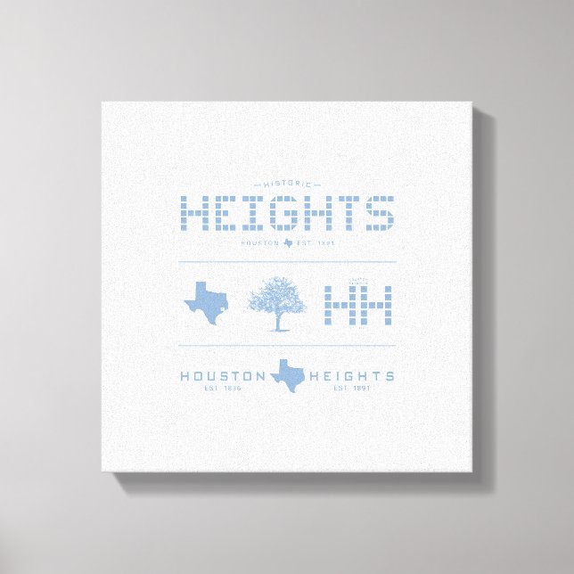 Heights Design Collection, Blue Tile, Houston TX Leinwanddruck (Vorderseite)