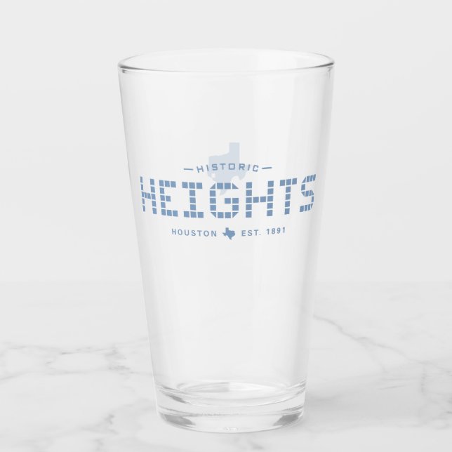 Heights Tile, Blue Tile, Houston Heights Glas (Vorderseite)