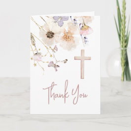 heikle Wildblumen religiöse Veranstaltung Danke Karte