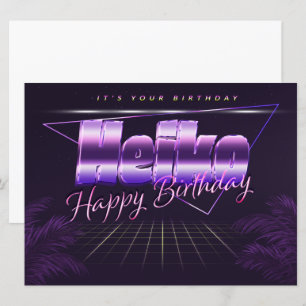 Heiko Name Vorname lila retro Karte Geburtstag
