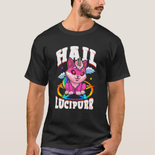 Heil Lucipurr Katze Regenbogen Einhorn Kätzchen Sa T-Shirt