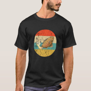 Heilbutt Retro Vintage Heilbutt Fischerei Heilbutt T-Shirt