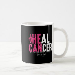 Heile Krebs, glaube an Gott, christlicher Brustkre Kaffeetasse