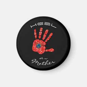 Heilen mit unserer Mutter Erde MMIW Schwarz Magnet