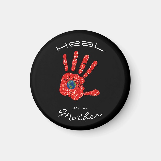 Heilen mit unserer Mutter Erde MMIW Schwarz Magnet (Vorne)
