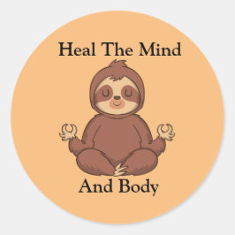 Heilen Sie den Geist und den Körper meditierender  Runder Aufkleber