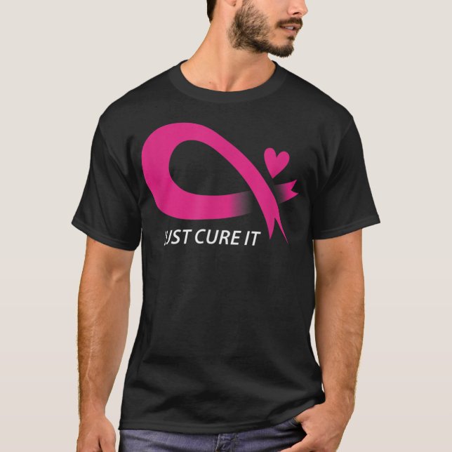 Heilen Sie es einfach rosa Brustkrebs-Bewusstsein T-Shirt (Vorderseite)