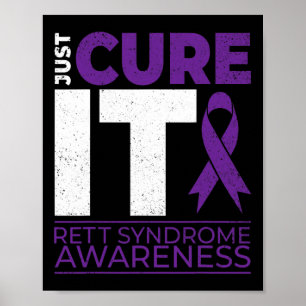 Heilen Sie es Rett Syndrome Awareness Lila Ribbon Poster