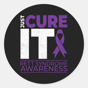 Heilen Sie es Rett Syndrome Awareness Lila Ribbon Runder Aufkleber