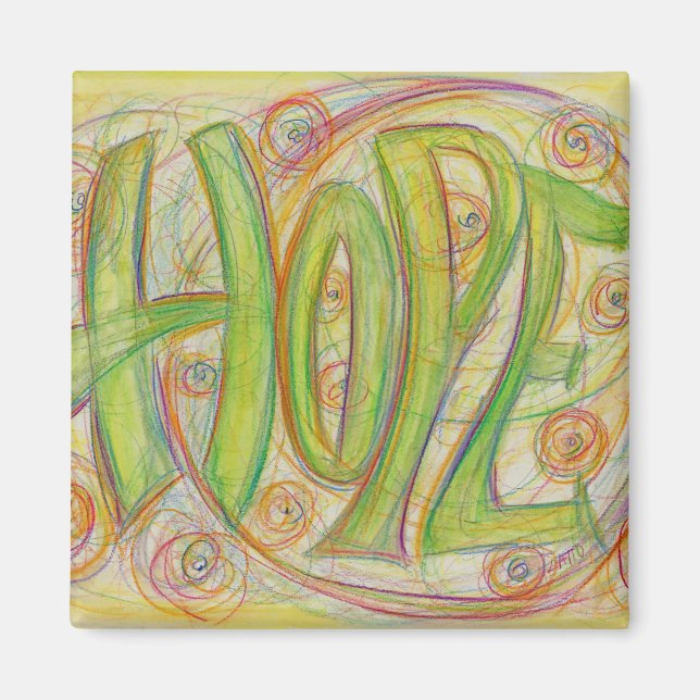 Heilen von Hope Word Art Custom Kühlschrankmagnets Magnet (Vorne)