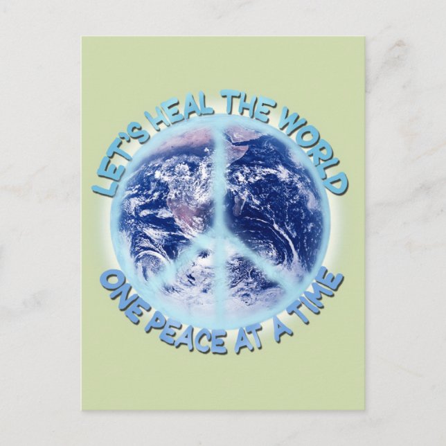 Heilen wir die Welt Postkarte (Vorderseite)