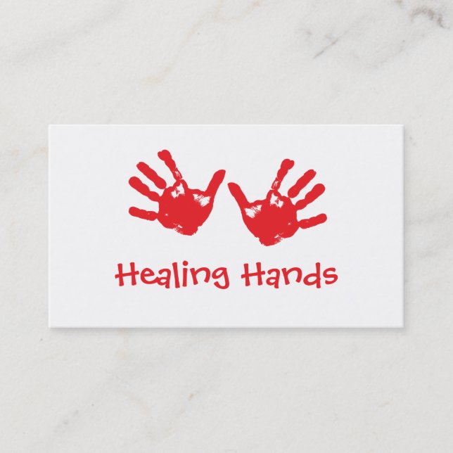 Heilende Handmassage - Reiki Visitenkarte (Vorderseite)