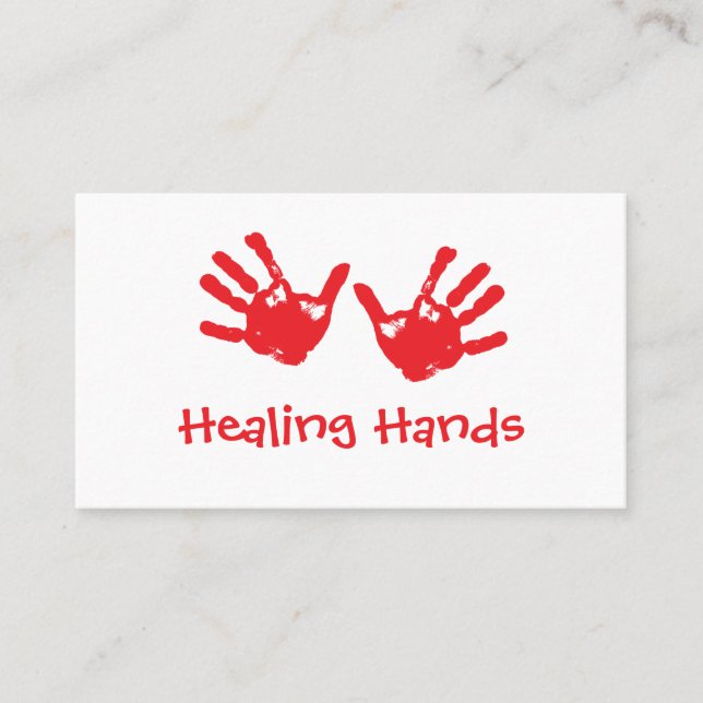 Heilende Handmassage - Reiki Visitenkarte (Vorderseite)