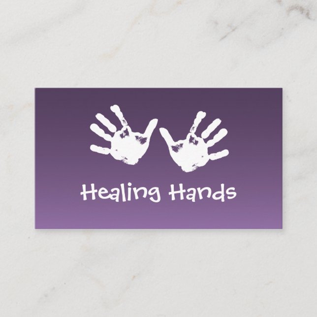 Heilende Handmassage - Reiki Visitenkarte (Vorderseite)