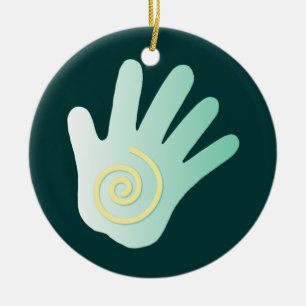 Heilende Handverzierung Keramik Ornament