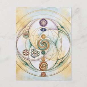 Heilende Harmonie Radionik-Symbol Postkarte