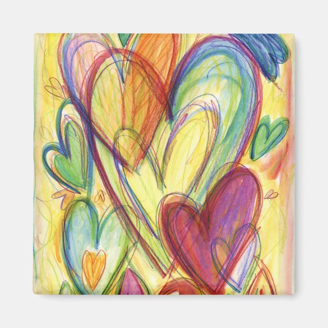 Heilende Herzen Kunst Kühlschrankmagnet Magnet (Vorne)