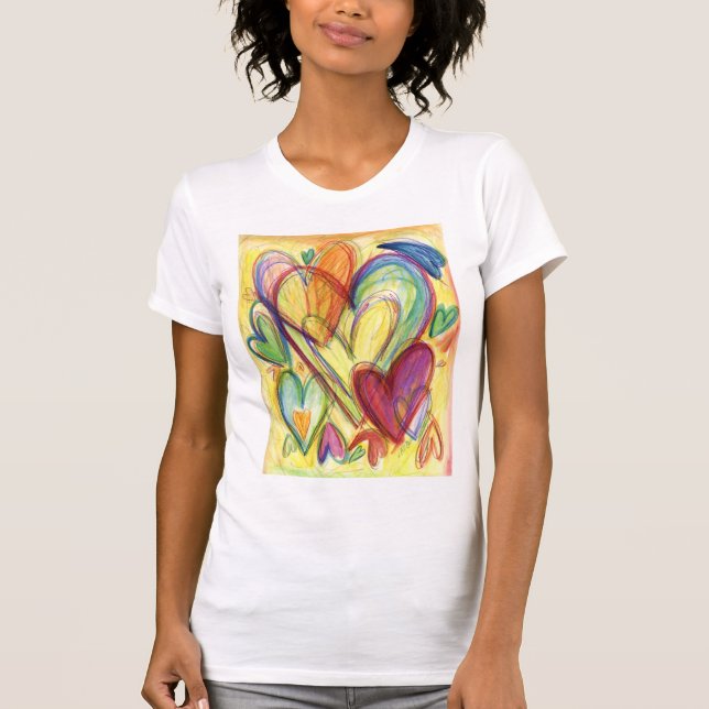 Heilende Herzen Kunst T - Shirt (Vorderseite)