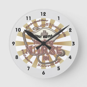 Heilende Krankenschwester Axiom  Runde Wanduhr