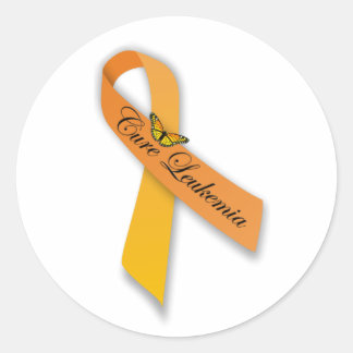 Heilende Leukämie Orange Ribbon Aufkleber