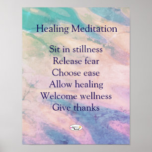 Heilende Meditationsdruck Poster