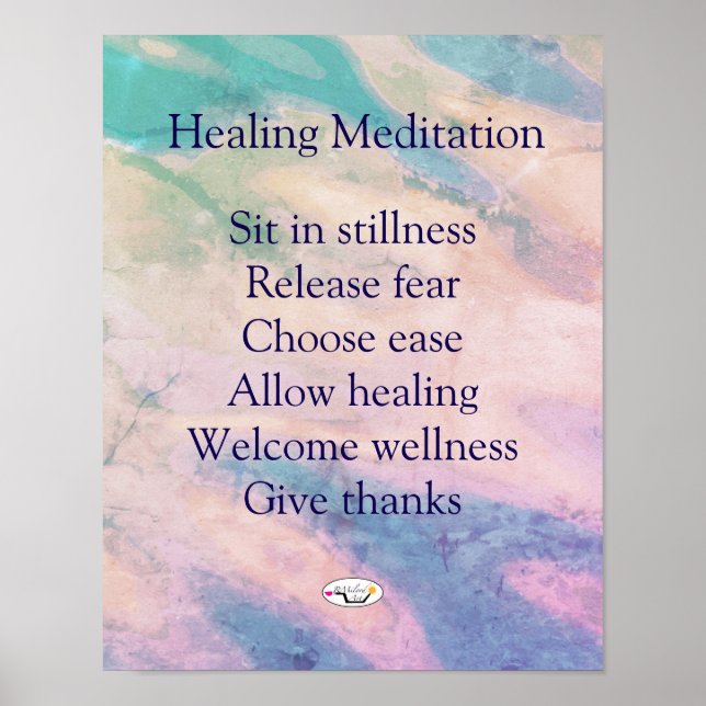 Heilende Meditationsdruck Poster (Vorne)