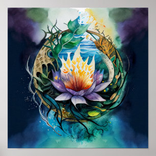 Heilende Power des Eintauchens in die Natur Poster