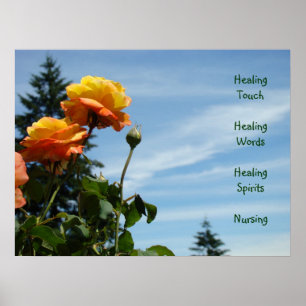 Heilende Touch Heilwort Heilgeist Pflegen Poster