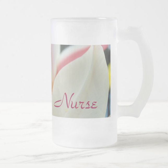 Heilende Touch-Krankenschwester Froste Mattglas Bierglas (Rechts)