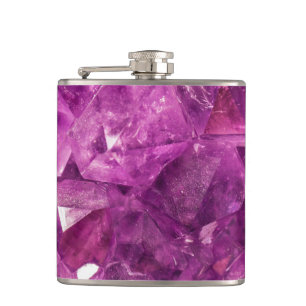 Heilender Amethyst Edelstein Flachmann