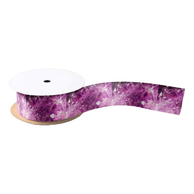 Heilender Amethyst Edelstein Satinband (Spule)