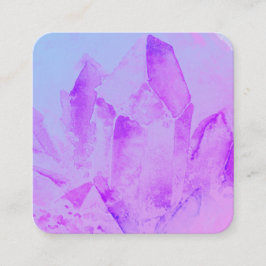 *~* heilender Energie-Massage-Yoga Reiki Kristall Quadratische Visitenkarte