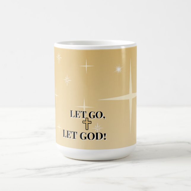 Heilendes Licht Lass Los Lass Gott Kreuz Kaffeetasse (Mittel)