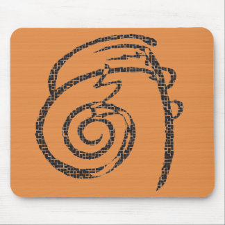 Heilendes Reiki: Mandarine-Mausunterlage Mousepad