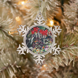 Heilgarten Schneeflocken Zinn-Ornament