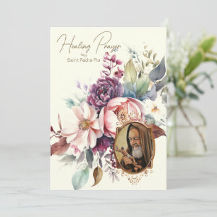 Heilgebet durch St. Padre Pio Gebetskarte Karte
