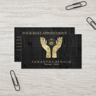 Heilhandgeber Symbol Chakra Reiki Practitioner Visitenkarte