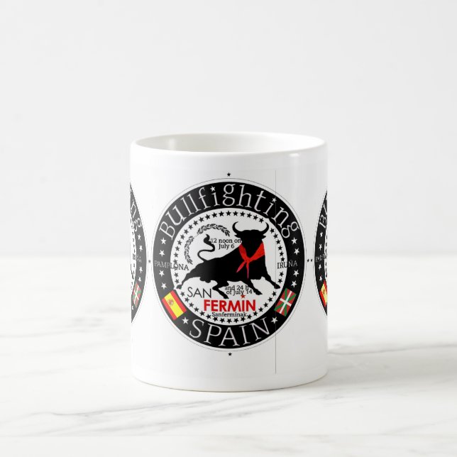 HEILIG FERMIN SPAIN BULLFIGHTING KAFFEETASSE (Mittel)