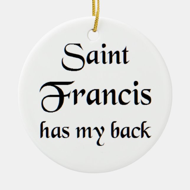 heilig Franziskus Keramik Ornament (Vorne)