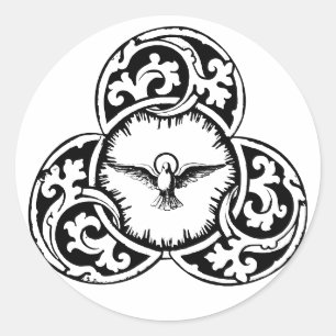 Heilig-Geist-Taube Christliches Symbol Runder Aufkleber
