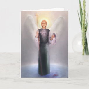 Heilig-RAPHAEL mit Gedicht und Schrift Karte