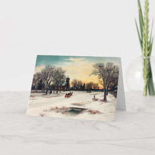 Heiligabend, 1889, Vintage Malerei, Karte