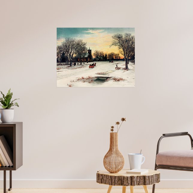 Heiligabend, 1889, Vintage Malerei, Poster (Wohnzimmer 3)