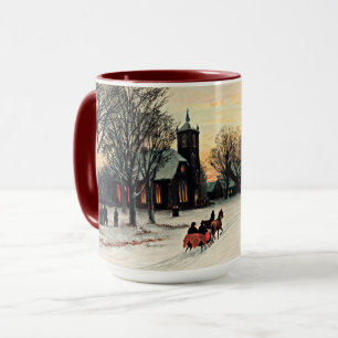Heiligabend, 1889, Vintage Malerei, Tasse