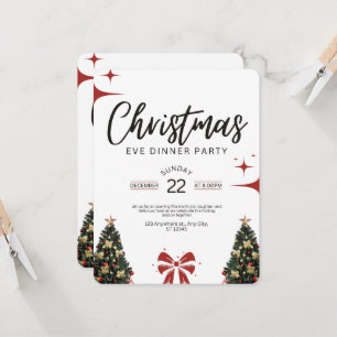 Heiligabend-Dinnerparty-Einladung Einladung