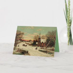 Heiligabend im Land Feiertagskarte