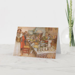 Heiligabend von Carl Larsson, Vintager Urlaub Feiertagskarte