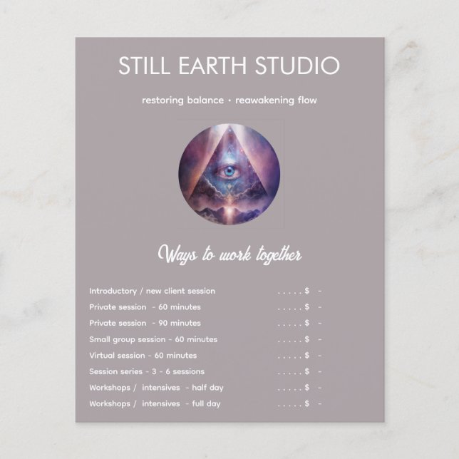 Heilige Achse | Drittes Auge Design Flyer (Vorne)