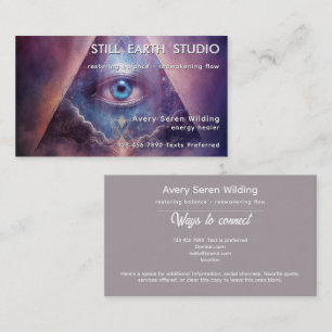 Heilige Achse   Drittes Auge Design Visitenkarte