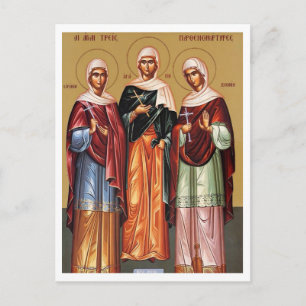 Heilige Agape, Irene und Chionia von Thessaloniki Postkarte
